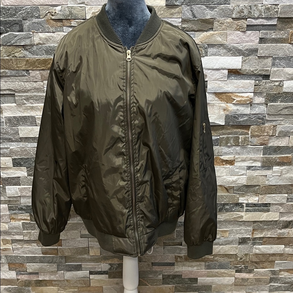 New Look Olive Green Bomber Jacket